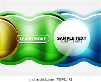 Glass or plastic hi-tech bubble background. Vector illustration