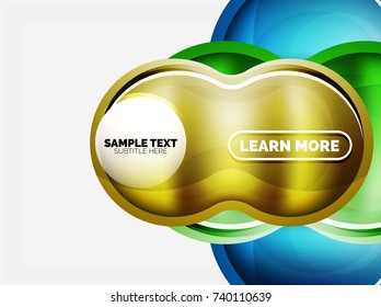 Glass or plastic hi-tech bubble background. Vector illustration