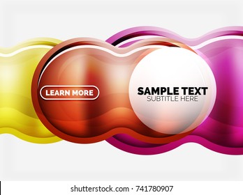 Glass or plastic hi-tech bubble background. Vector illustration