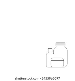 Vidrio y plástico Logotipo de embalaje aislado en el fondo blanco. Signo y símbolo para reciclar botellas de plástico.