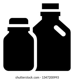 Glass Plastic Recyclables Vector Icon