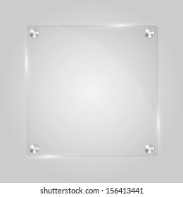 Fondo de placa de vidrio con remaches para texto