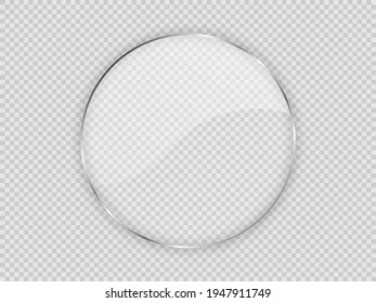 Glass Plate Circle Frame Isolated On Stock Vector (Royalty Free ...