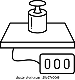 Glass Plate Digital Scale Concept Vector Icon Design, Weight Measuring device Error Symbol, Mass balances Sign, calibration and Vibration Stock Illustration