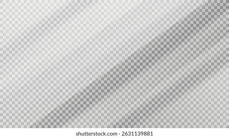 Glass plate on transparent background. Acrylic and glass texture with glares, light, and reflection. Realistic transparent glass window, mirror background. Vector