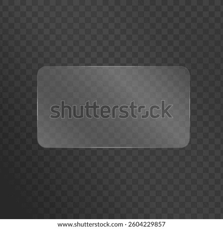 Glass plate on transparent background.  Realistic windows mockup. Set of mirror on transparent background. Light effect for a picture or a mirror. 3d panel texture or clear window.  Acrylic and glass 