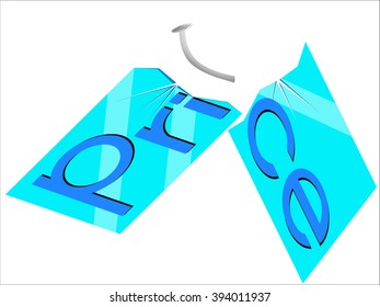 glass plate price nailed on a white background