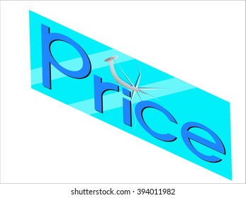 glass plate price nailed on a white background