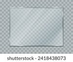 Glass plate transparent, 3d mirror, realistic screen glass, clear glass showcase, glossy plastic glare frame, acrylic with glares and light, clear rectangular plate, plexiglas, realistic window mockup