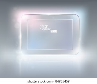 Glass plate. Vector illustration.