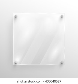 glass plate, vector template, banner