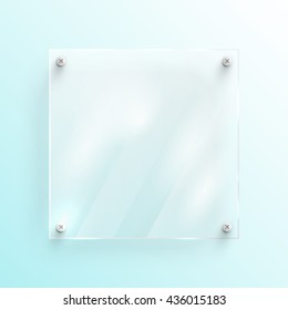 glass plate, vector template, banner