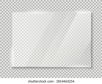 Glass plates realistic icon isolated on background. Vector illustration. Eps 10