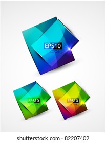 Glass plates. Vector abstract background