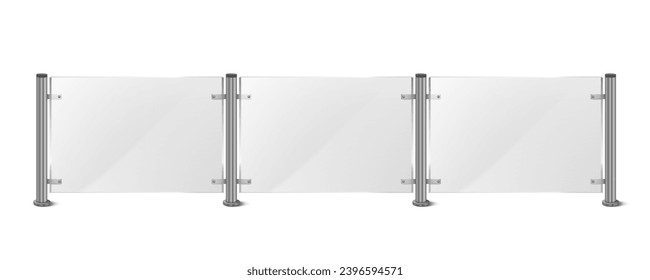 Defensa De Partición De Vidrio O Plexiglás En Fondo Blanco. Vector EPS10