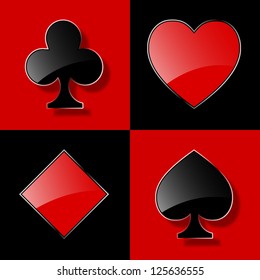 Glass poker. Vector illustration. Eps10