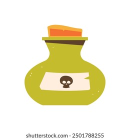 Glass potion bottle. Vector illustration