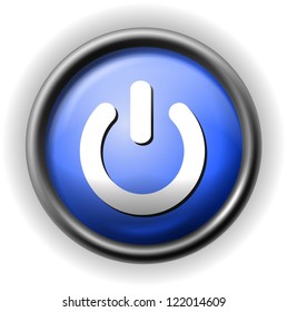 Glass power icon