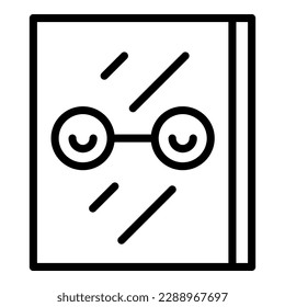 Glass production icon outline vector. Factory window. Sheet industry