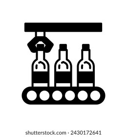 Glass Production icon in vector. Logotype
