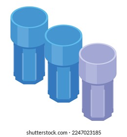 Glass production tank icon isometric vector. Bottle factory. Material process