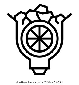 Glass production wheel icon outline vector. Factory raw. Making design