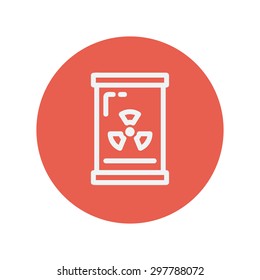 Glass with propeller thin line icon for web and mobile minimalistic flat design. Vector white icon inside the red circle.
