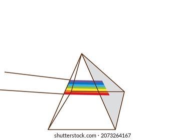 Glass Pyramid Refraction of Light illustration