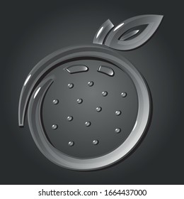 Glass range pictogram on a gray background