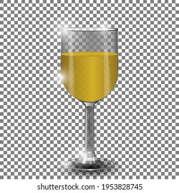 Glass real glasses with wine. Vector illustration	