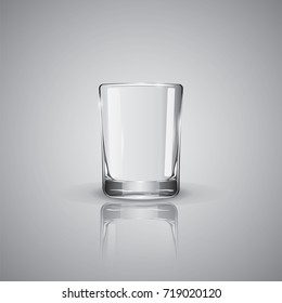 glass realistic on light gray background - art creative vector