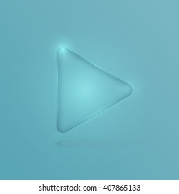 Botón de juego realista de cristal, vector