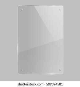 Glass rectangle frame vector illustration