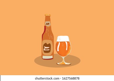 a glass of red beer