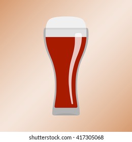 Glass of red beer