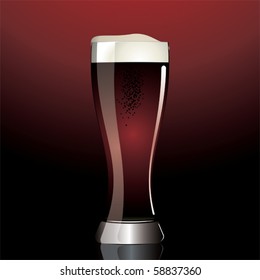 Glass of red beer.