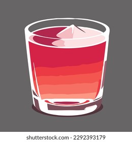 un vaso de jugo rojo