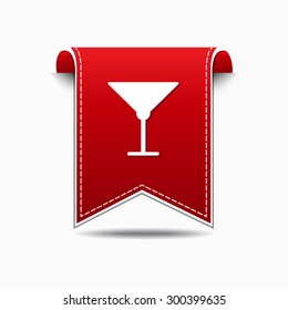 Glass Red Vector Icon Design