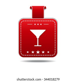 Glass Red Vector Icon Design