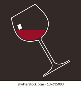 A glass of red wine