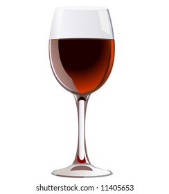 a glass of red wine