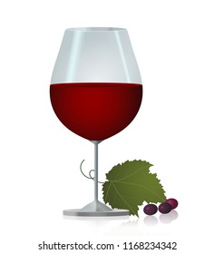 Glass of red wine