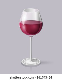 Glass of red wine