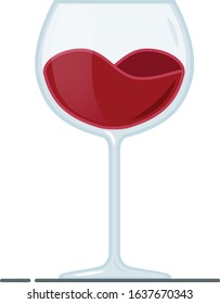 A glass of red wine