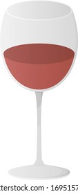 A glass of red wine.