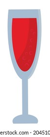 Glass glass with red wine