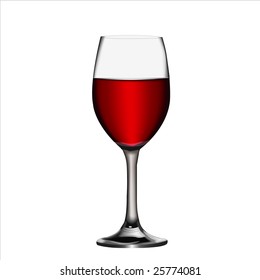 a glass of red wine