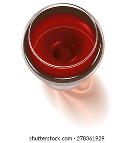 Glass of red wine
