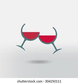 Glass of red wine