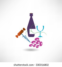 Glass of red wine